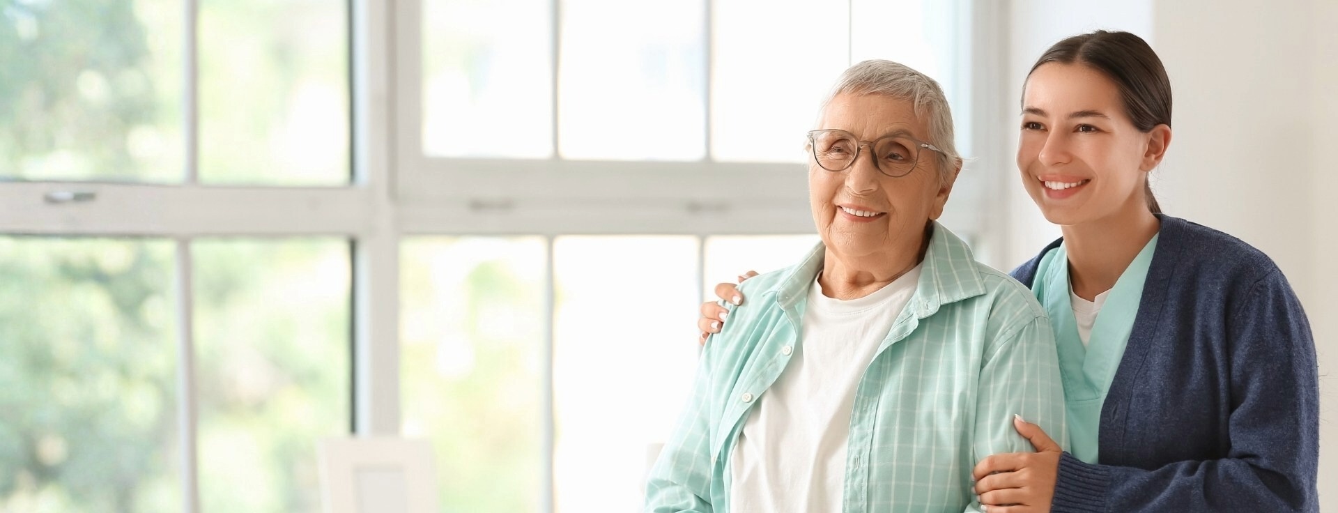 two senior ladies standing